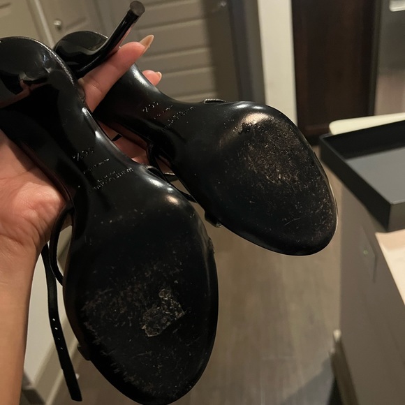 Saint Laurent Black and Gold Heels - Picture 4 of 6